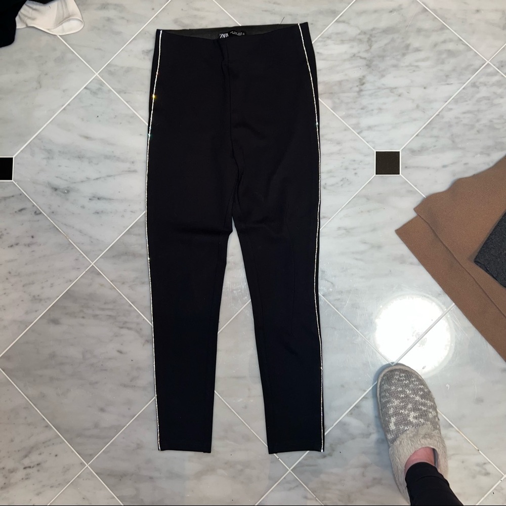 Black Pants with Rhinestones